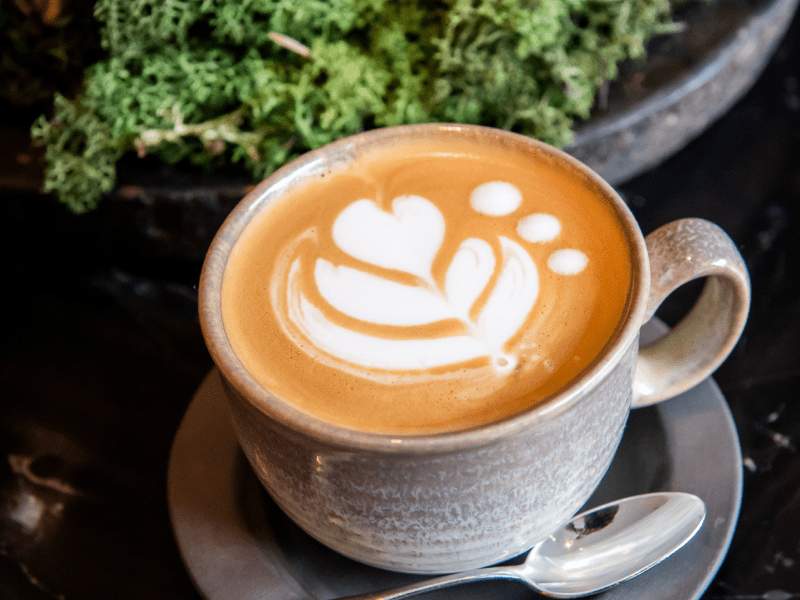 Coffee with latte art