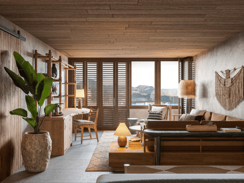 The cozy rustic Junior Suite