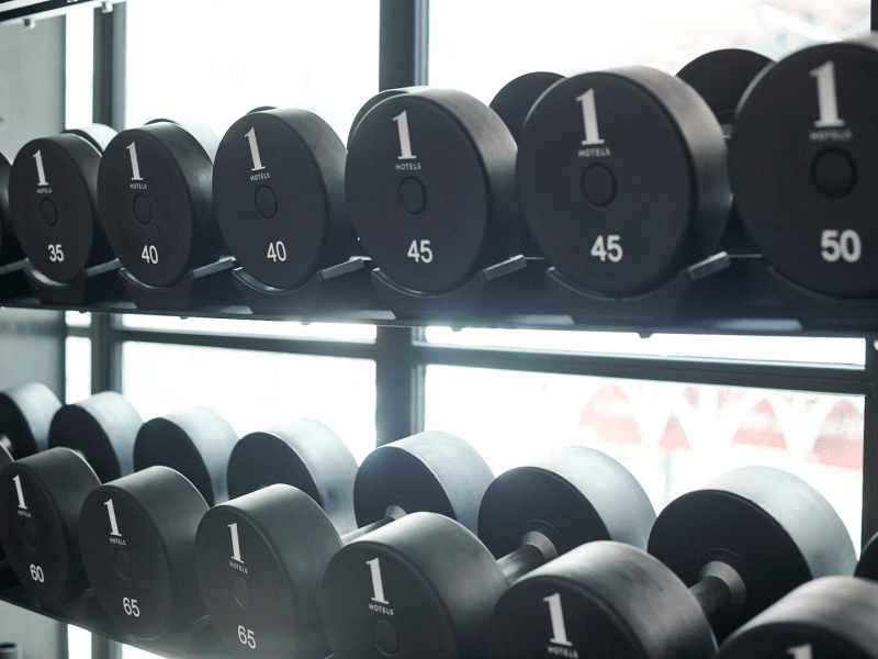 Rows of weights 
