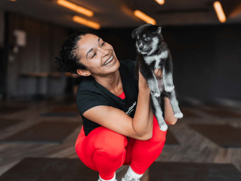 rescue puppy yoga