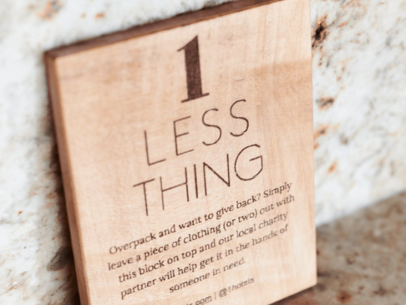 1 Less Thing sign