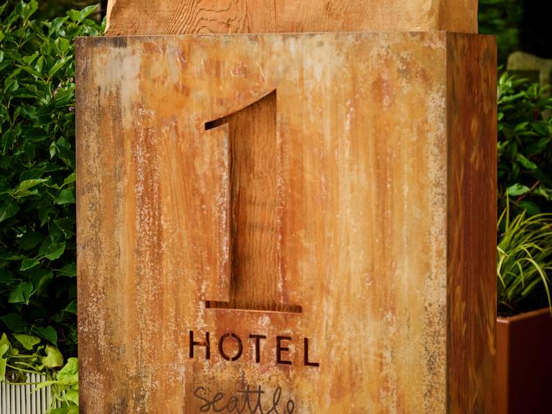 1 Hotel Seattle front entrance sign