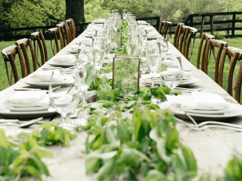 dinner on a farm