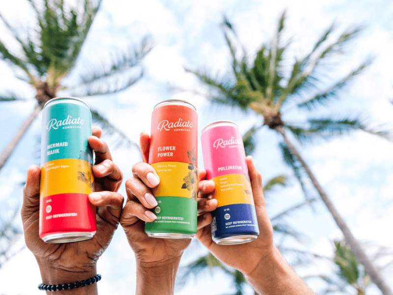 Kombucha drink cans
