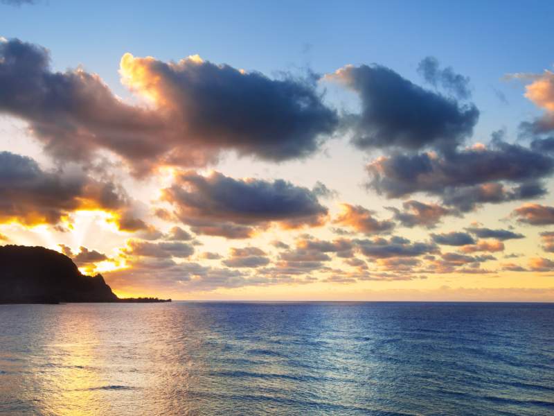 Coucher de soleil sur l'océan