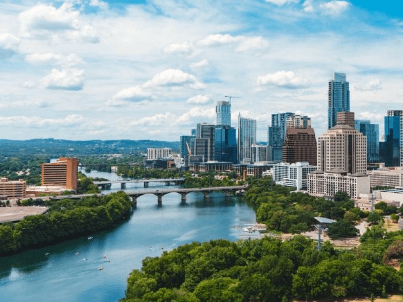 Aerial photo of Austin