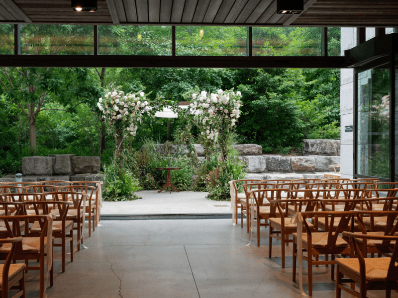 wedding ceremony set up