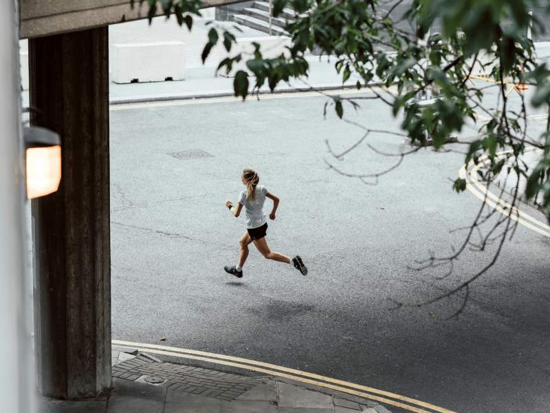 running in city