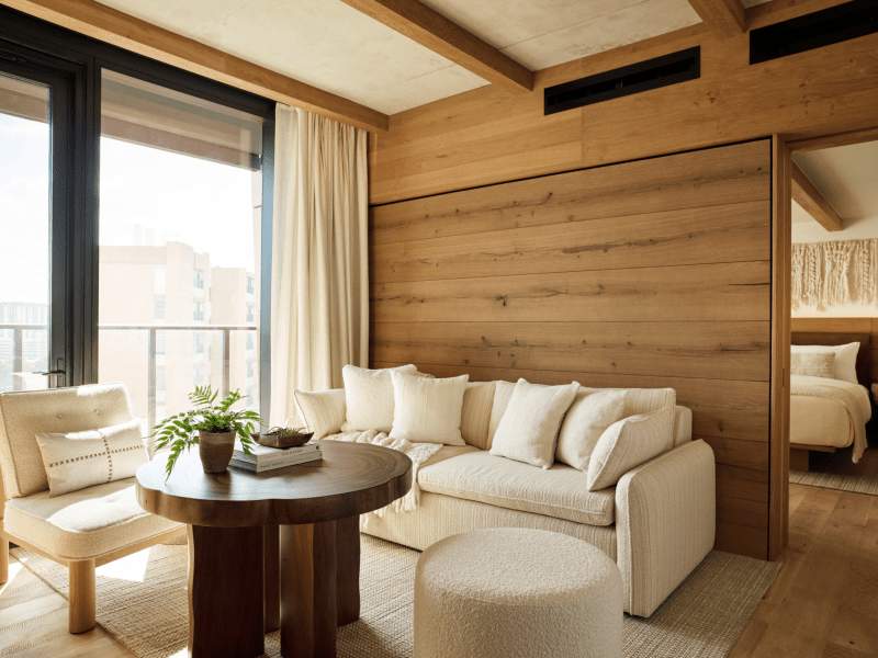 Lake One Bedroom Suite Balcony Living Room 