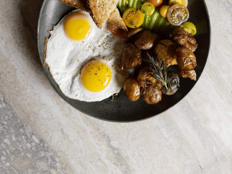 breakfast foods on a plate