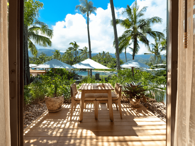 pool view terrace