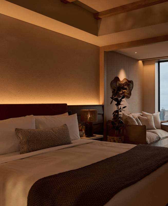 Camera con letto king size e vista Tokyo