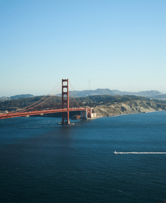 Aerial photo of the golden gate bridge 