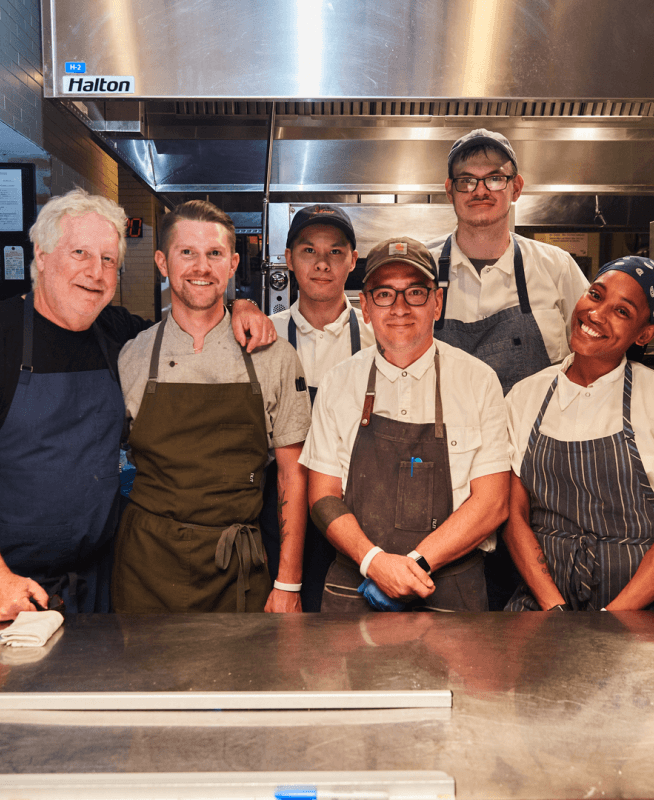 Jonathan Waxman & his team 