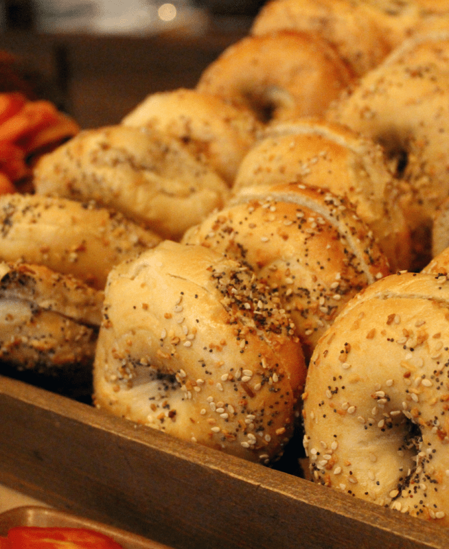 Rows of bagels