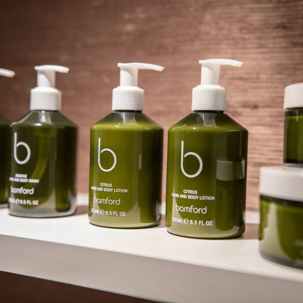 bamford lotion products on display