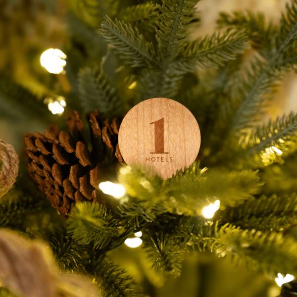 Ornament on pine tree