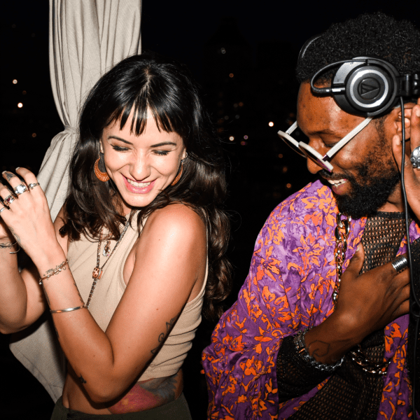 friends listening to music and dancing