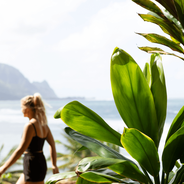 a woman hiking