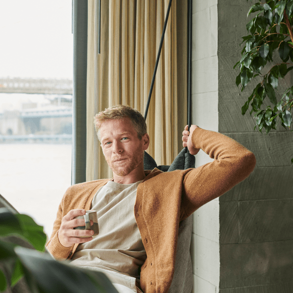 man in hammock