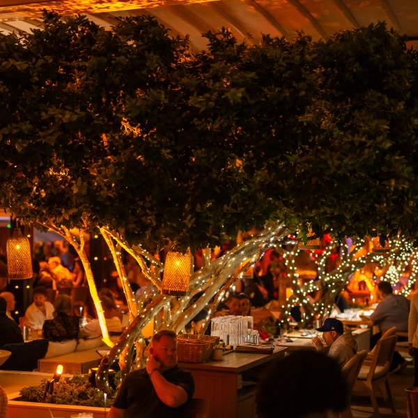 people at a beach party