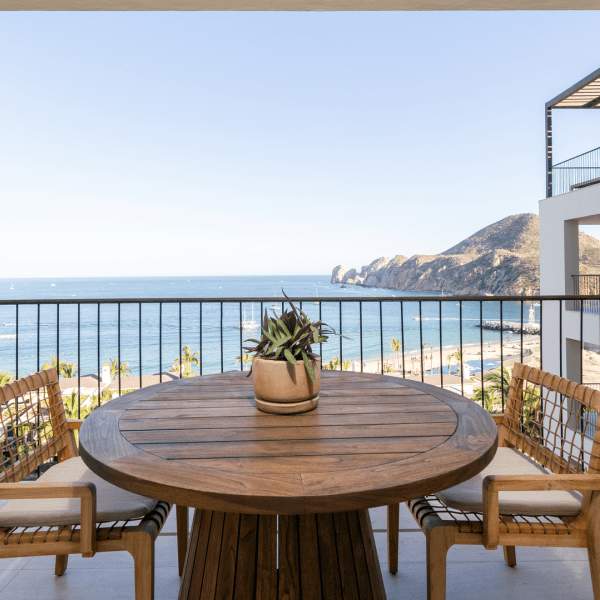 Outdoor wooden pation set