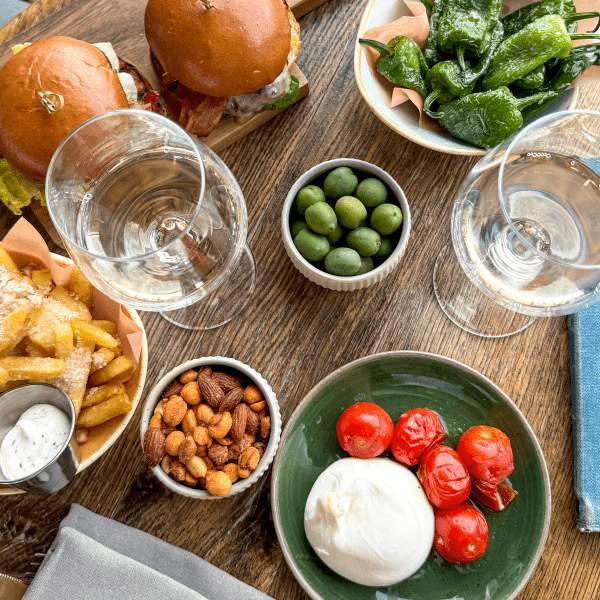 breakfast spread on a table