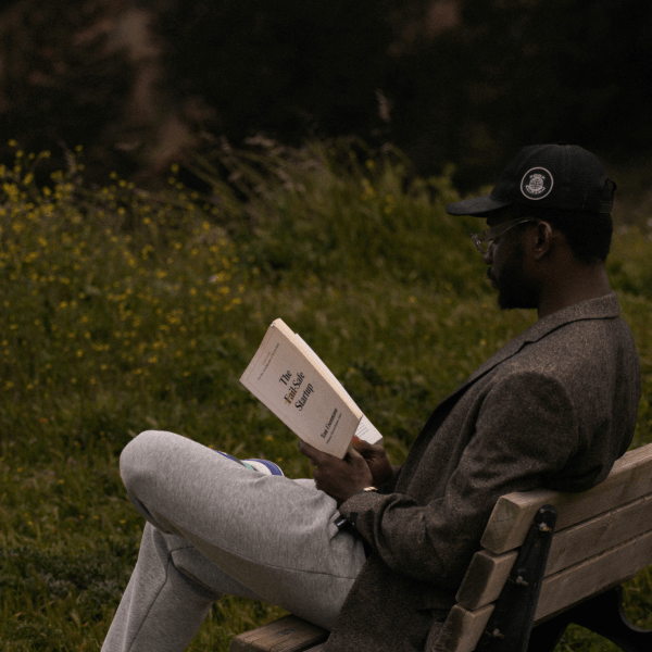 A person reading a book