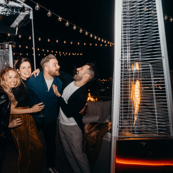 four people at an event