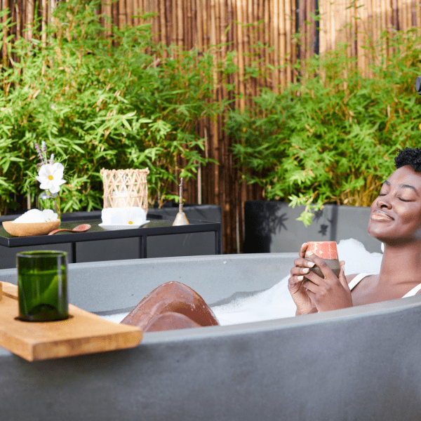 Women relaxing in a tub