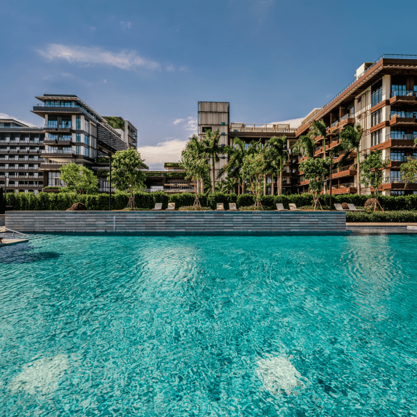 View of 1 Hotel Haitang Bay from the pool