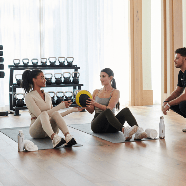 People exercising