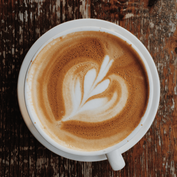 A flat white coffee