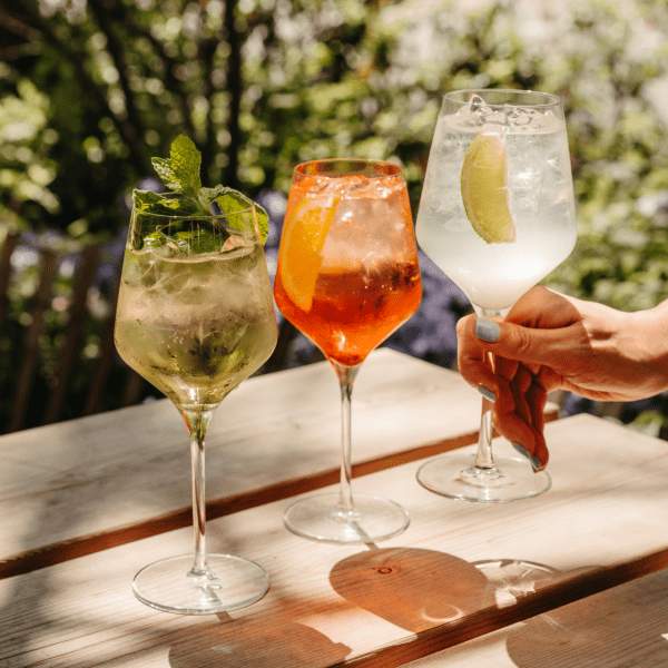 aperol spritz at barbuto garden