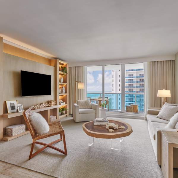 hotel room living area