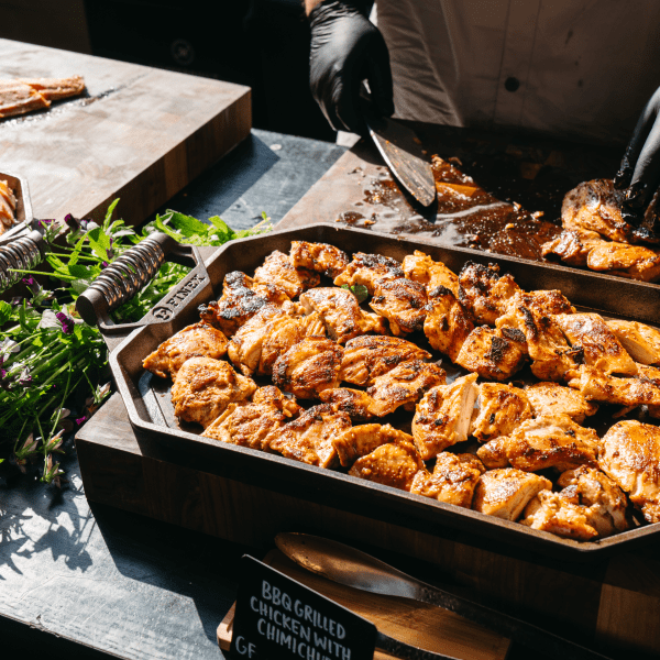 grilled chicken food station