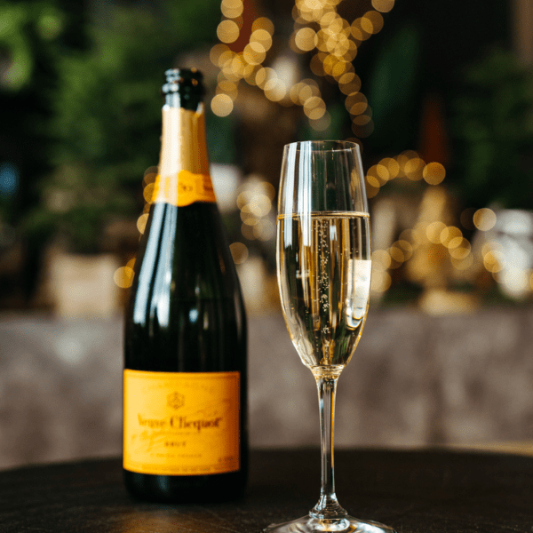 Champagne flute & bottle  