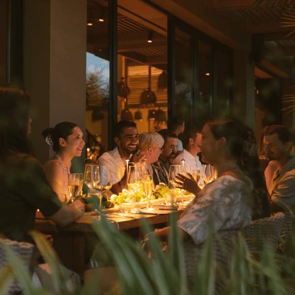 guests around a dining table