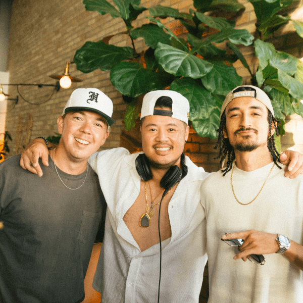 DJ with friends