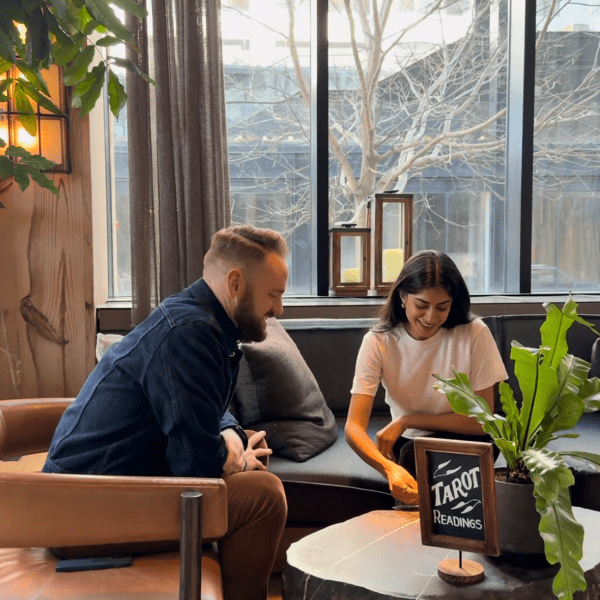 tarot card reading in lobby