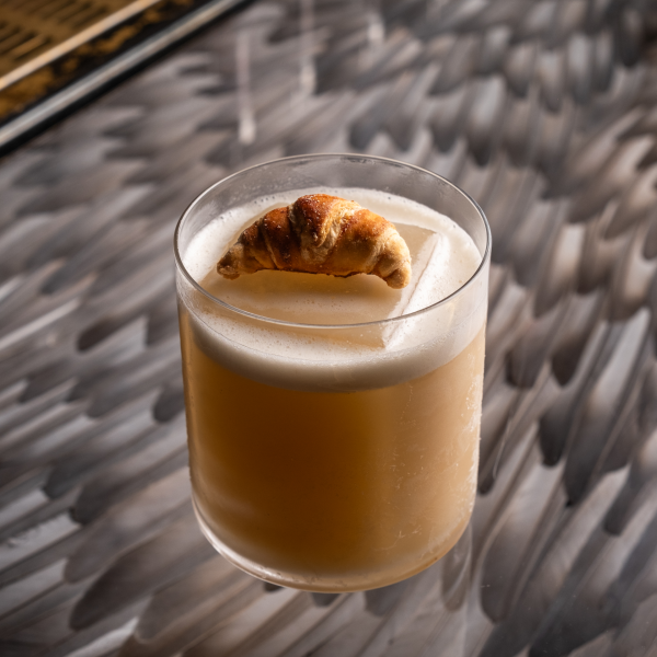 cocktail with croissant