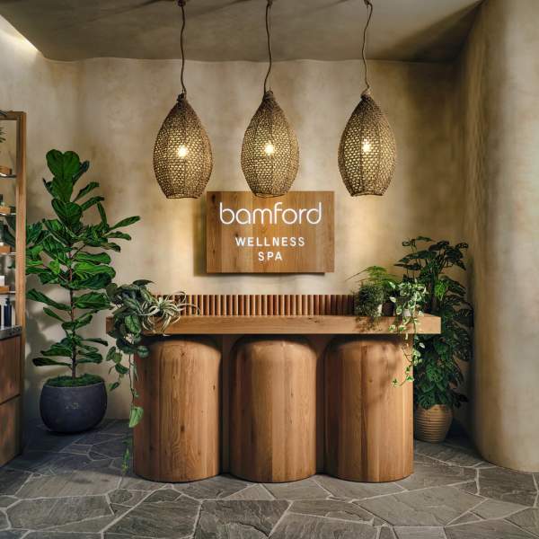 Bamford Wellness Spa with stone tiled floors