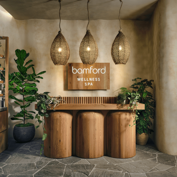 Bamford Wellness Spa with stone tiled floors