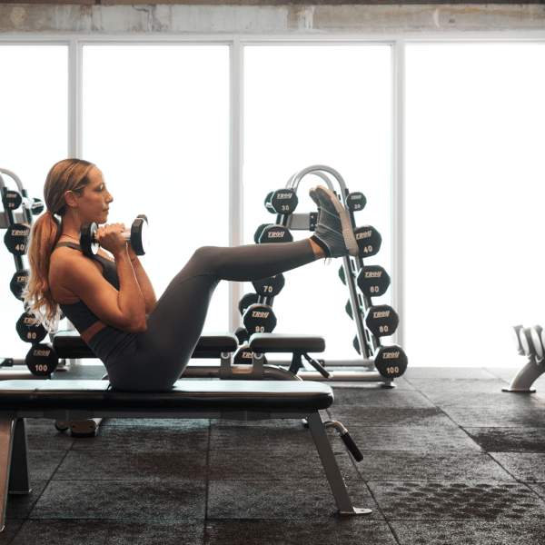 Person working out in a gym