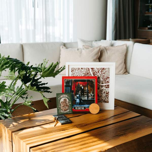 christmas decor in hotel suite