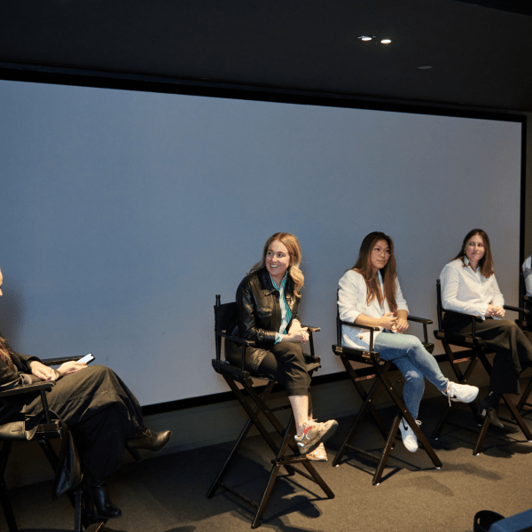 Panel discussion in screening room
