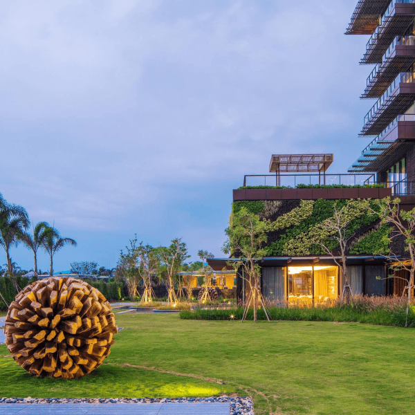 Views of the 1 Hotels Haitang Bay grounds