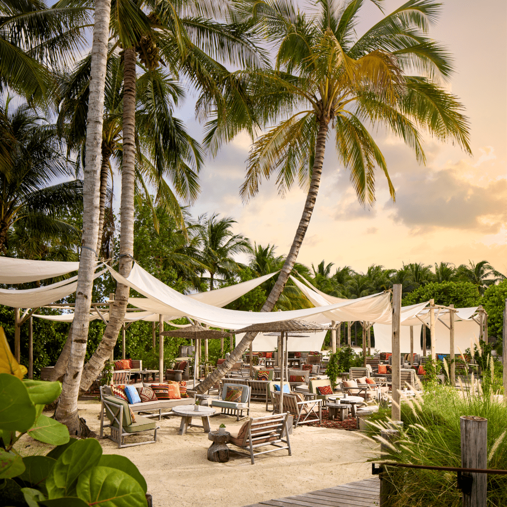 Outdoor beach restaurant