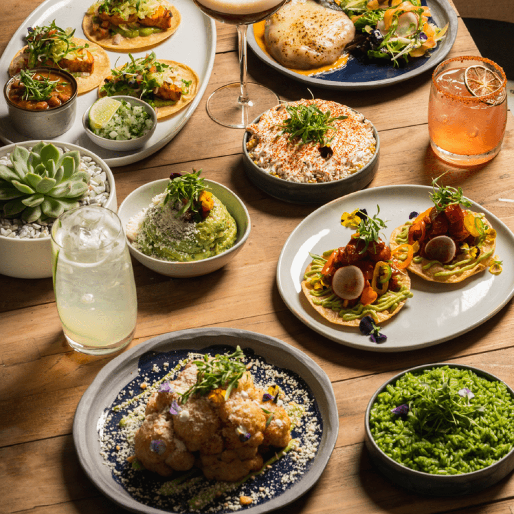 A platter of food at Habitat