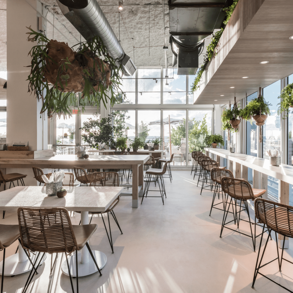 Inside plnthouse restaurant